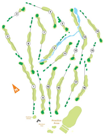 Ribagolfe Oaks Golf Course Course Map
