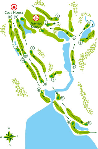 Vilamoura Dom Pedro Laguna Course Map